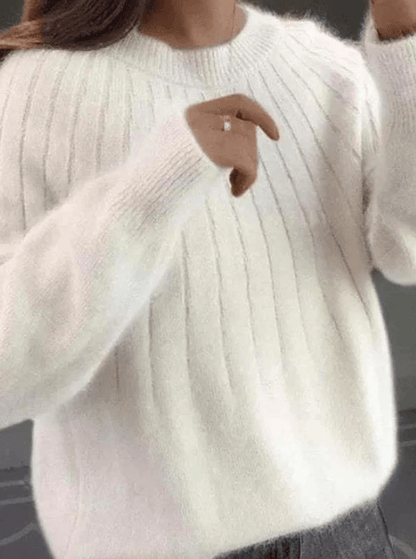 Pull tricoté duveteux – élégant et chaud
