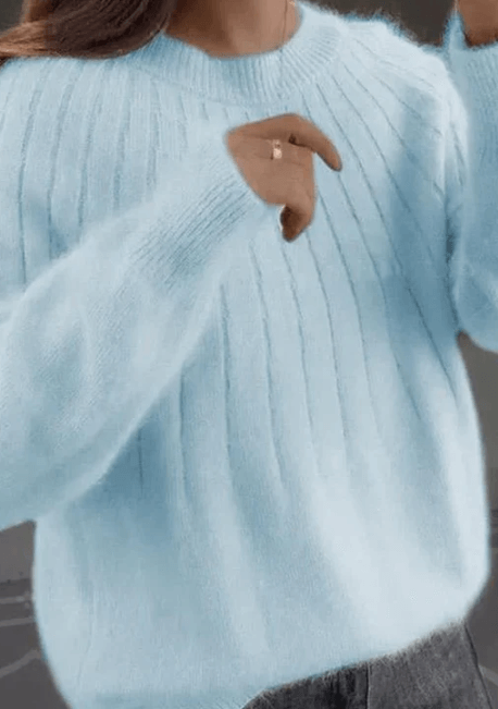 Pull tricoté duveteux – élégant et chaud