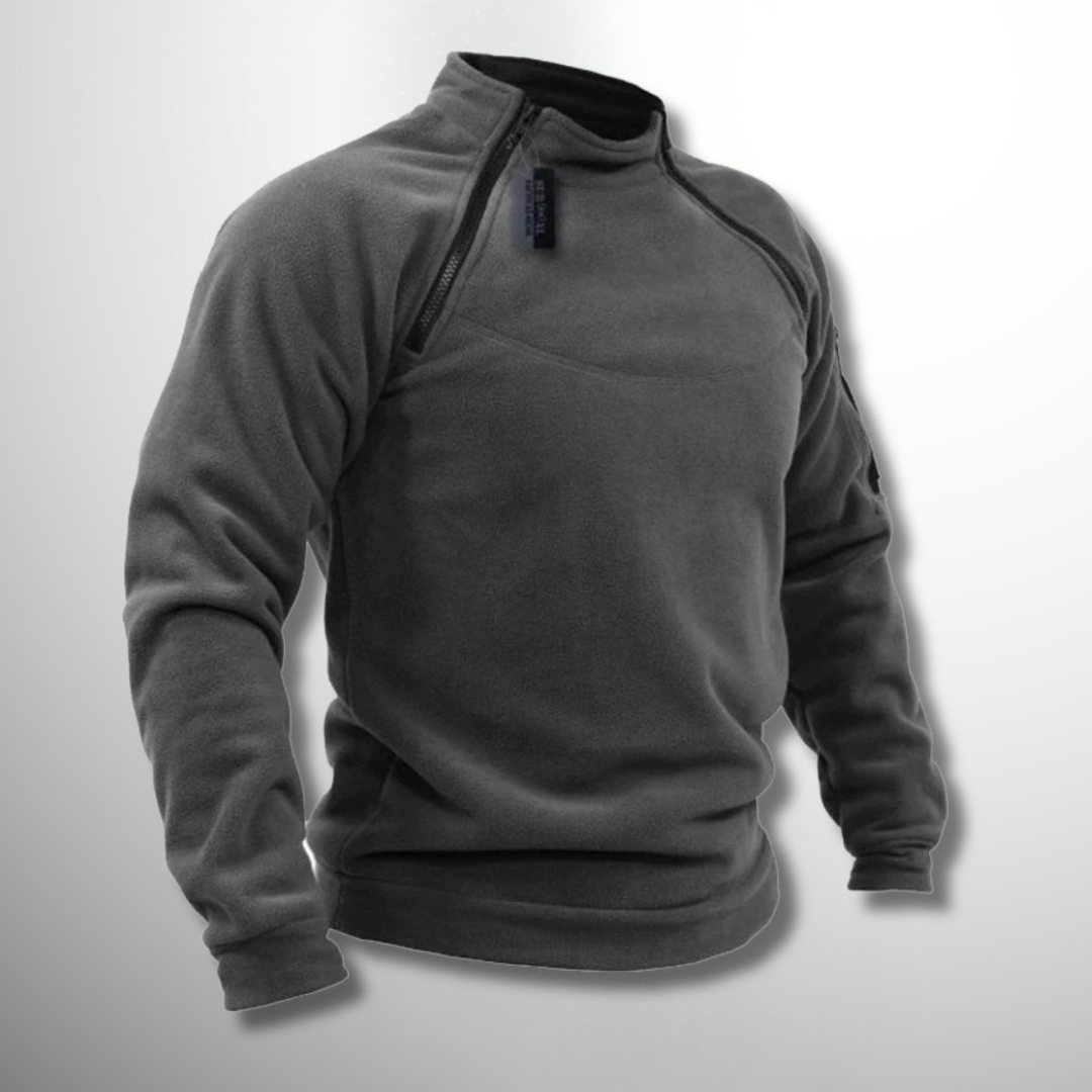 Pull zippé 1/4 à col montant pour homme