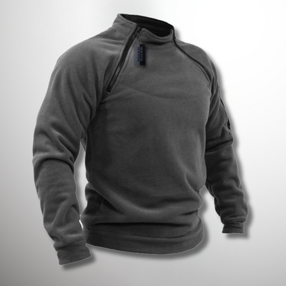 Pull zippé 1/4 à col montant pour homme