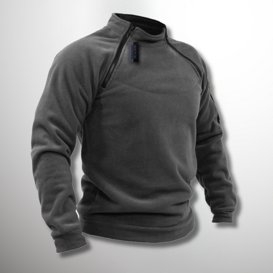 Pull zippé 1/4 à col montant pour homme