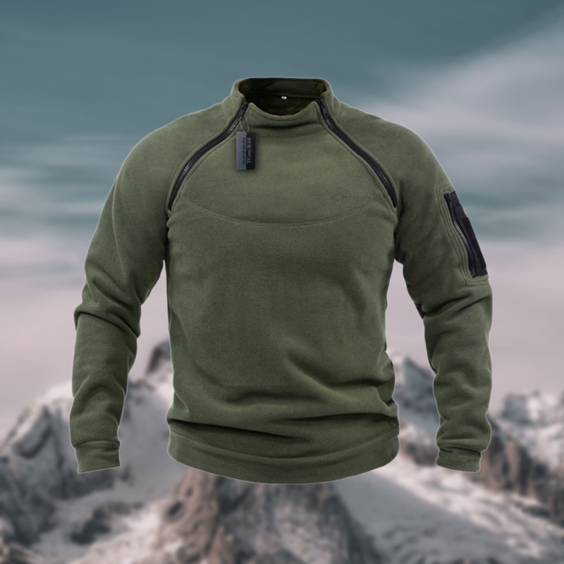 Pull zippé 1/4 à col montant pour homme