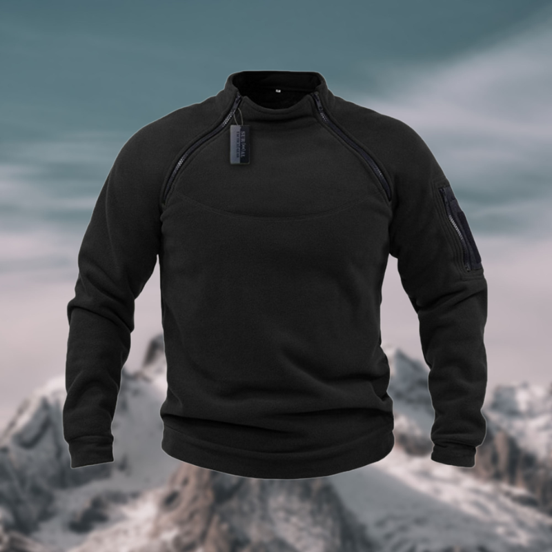 Pull zippé 1/4 à col montant pour homme