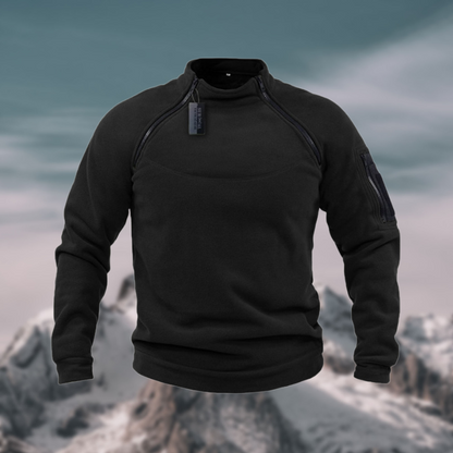 Pull zippé 1/4 à col montant pour homme