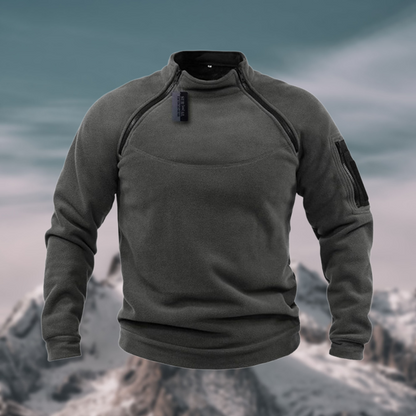 Pull zippé 1/4 à col montant pour homme