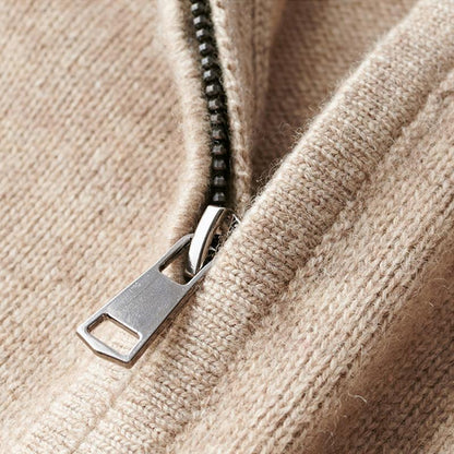 Pull zippé 1/4 classique pour homme – polyvalent, chic-décontracté
