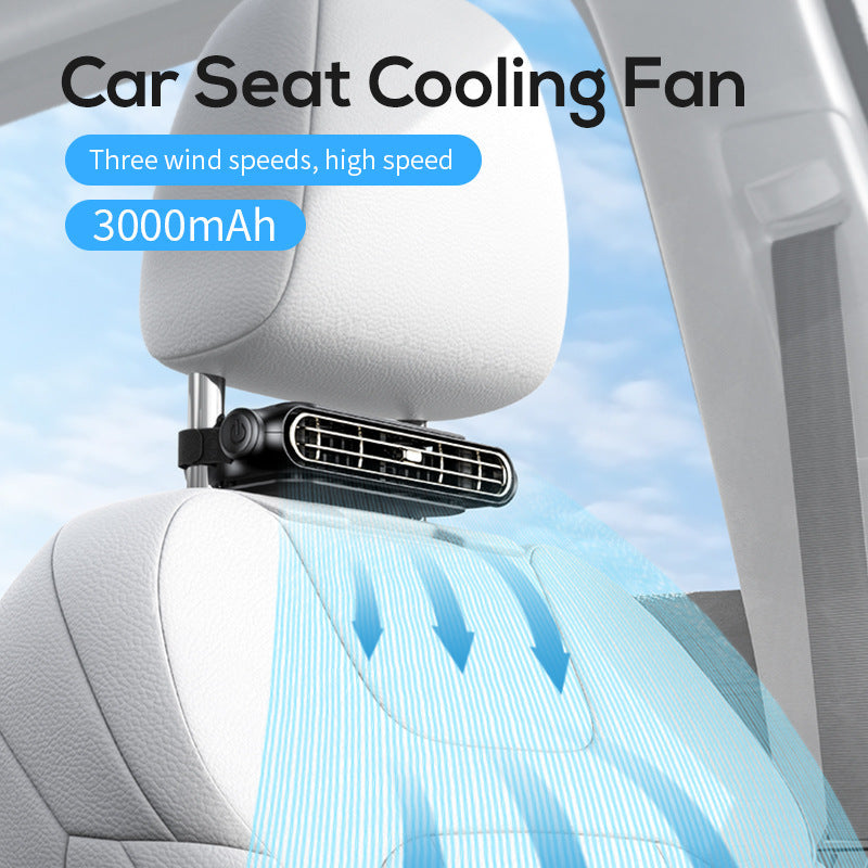 Purificateur d’air et ventilateur unisexe au format compact à clipser sur la grille d’aération de voiture, avec ailettes réglables