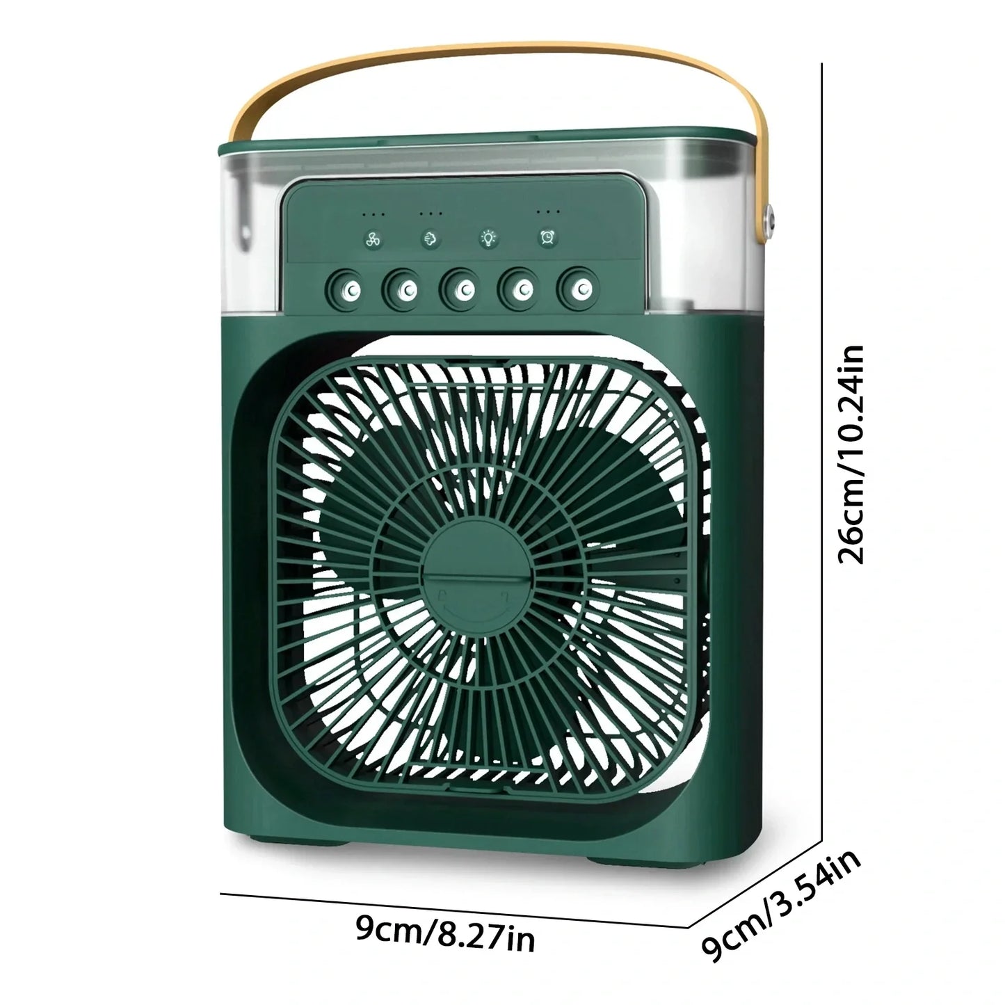 Rafraîchisseur d'air portable 3-en-1 avec humidificateur et veilleuses LED