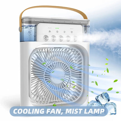 Rafraîchisseur d'air portable 3-en-1 avec humidificateur et veilleuses LED