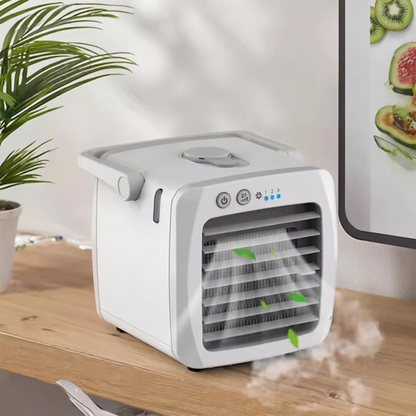 Rafraîchisseur d’air portable 4-en-1 unisexe avec humidificateur et purificateur