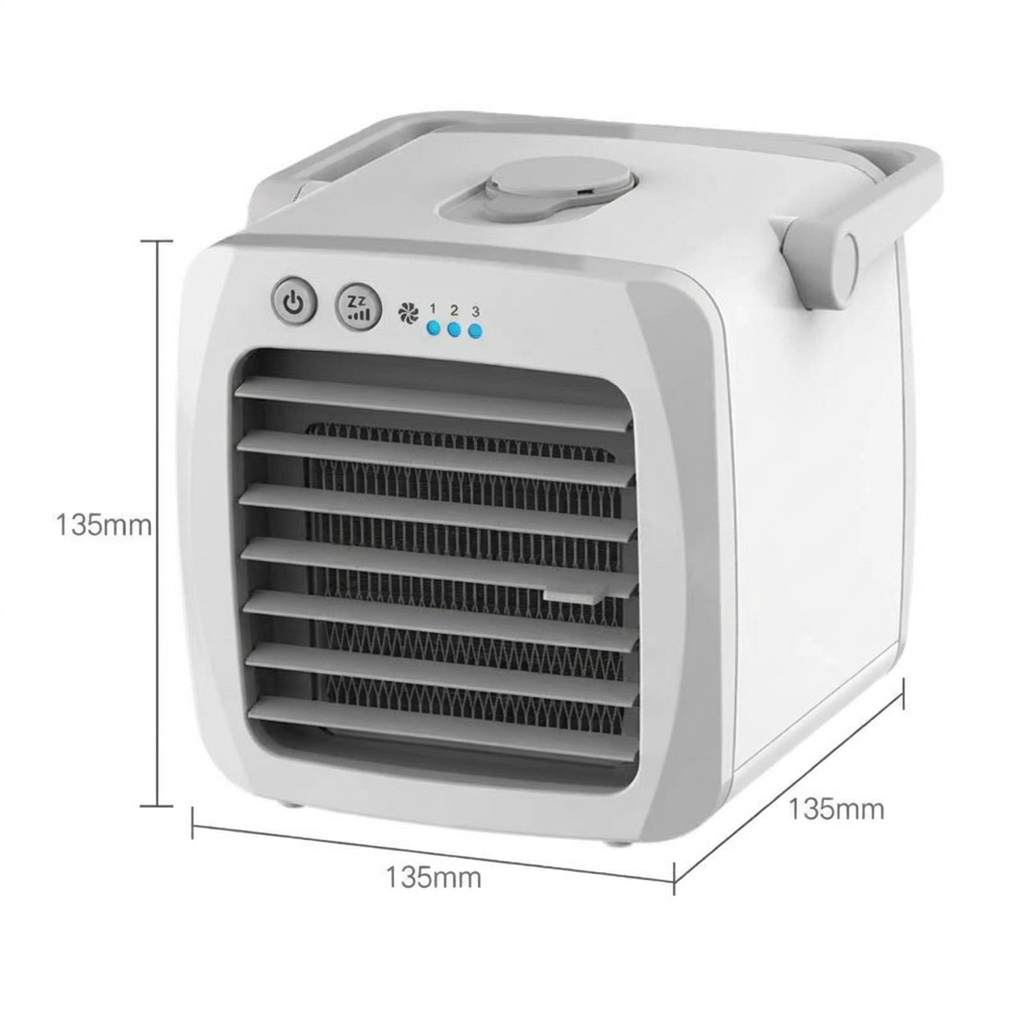 Rafraîchisseur d’air portable 4-en-1 unisexe avec humidificateur et purificateur