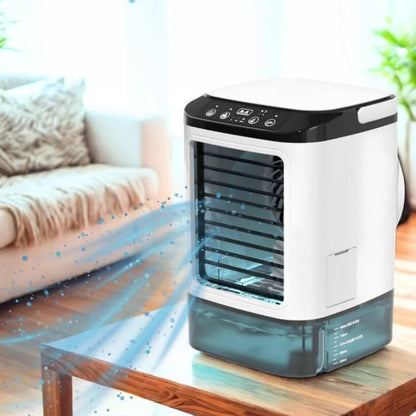Rafraîchisseur d’air portable avec humidificateur et éclairage LED