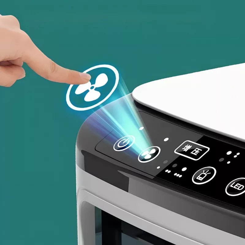 Rafraîchisseur d’air portable avec humidificateur et éclairage LED