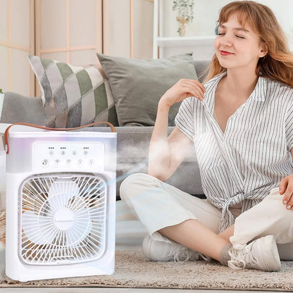 Refroidisseur d’air et humidificateur 3-en-1 | Portable, vitesses du ventilateur réglables et idéal pour les chambres, les bureaux et les petits espaces