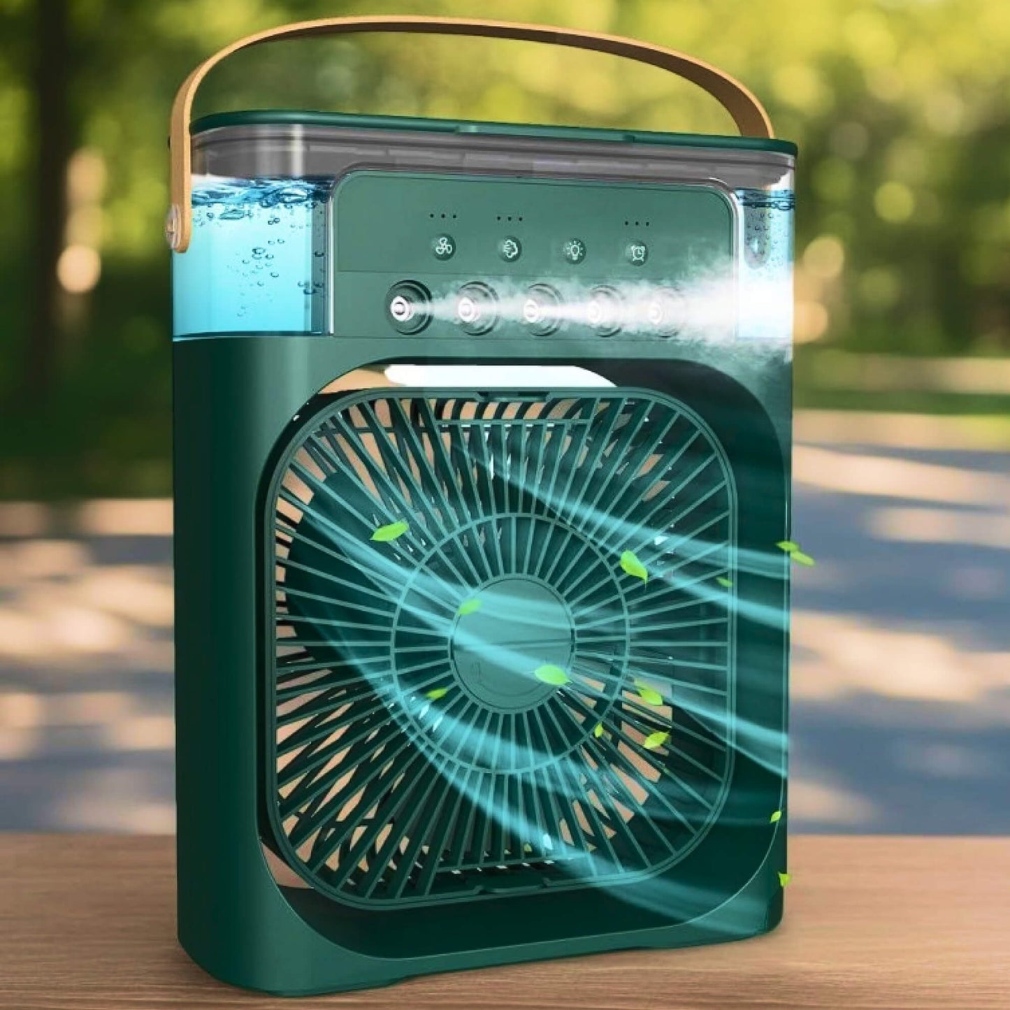 Refroidisseur d’air et humidificateur 3-en-1 | Portable, vitesses du ventilateur réglables et idéal pour les chambres, les bureaux et les petits espaces