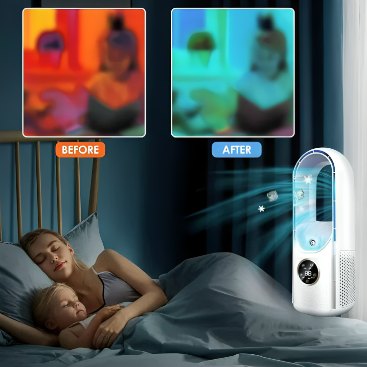 Refroidisseur d’air, ventilateur sans pales portable et silencieux