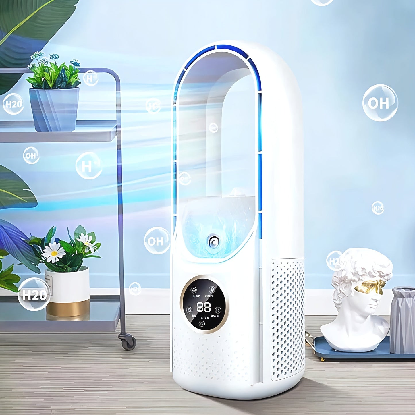 Refroidisseur d’air, ventilateur sans pales portable et silencieux