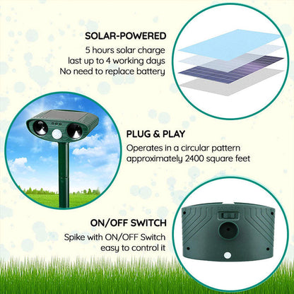 Répulsif solaire infrarouge pour animaux nuisibles
