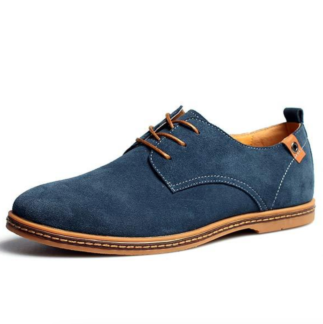 Richelieus à lacets en suédine végane pour homme