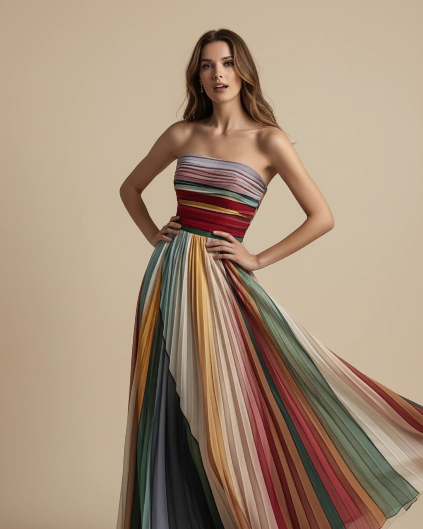 Robe bustier longue de soirée femme