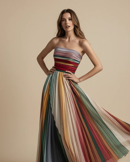 Robe bustier longue de soirée femme