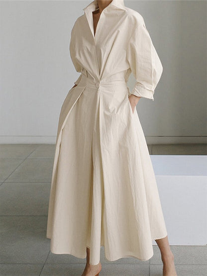 Robe chemise élégante à boutons