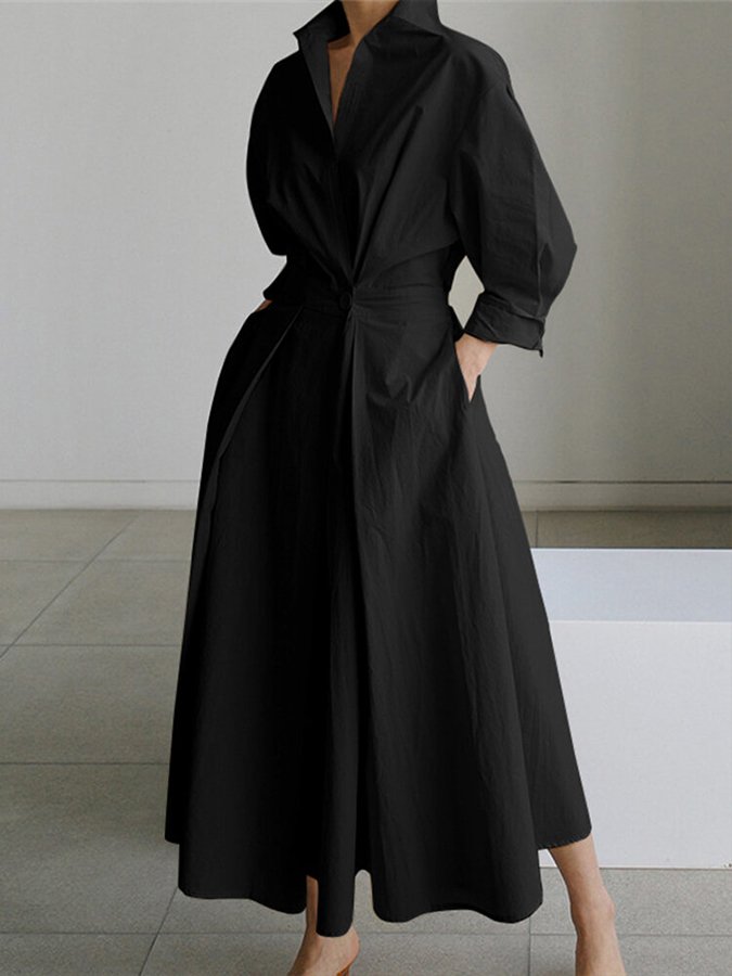 Robe chemise élégante à boutons