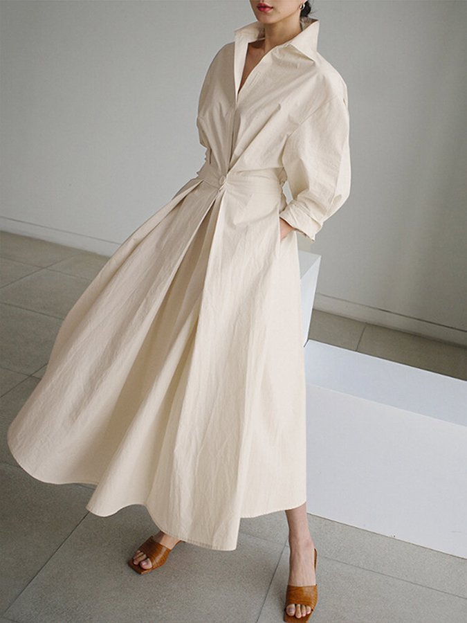 Robe chemise élégante à boutons