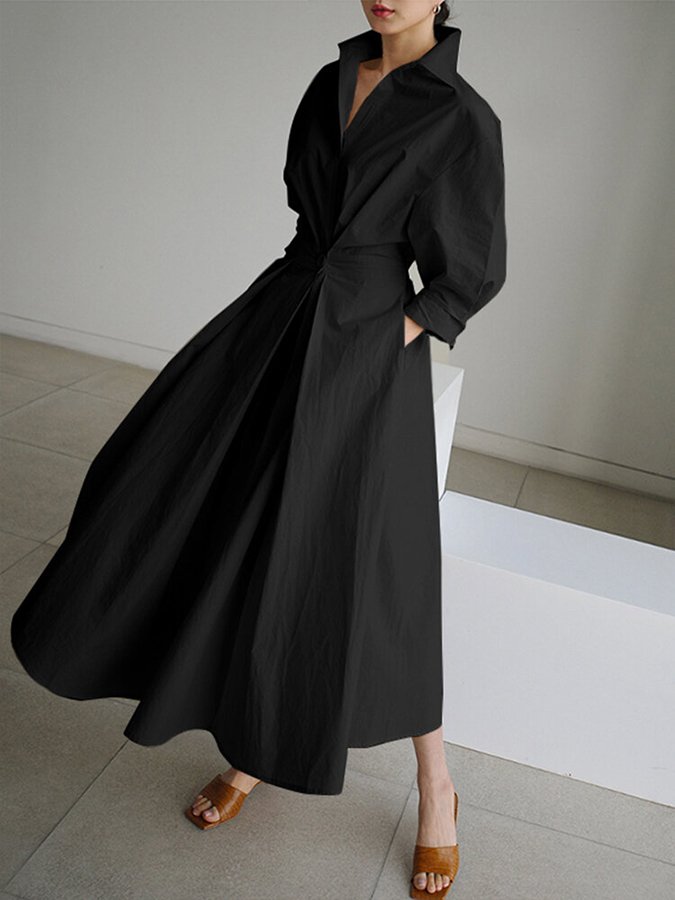 Robe chemise élégante à boutons