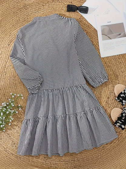 Robe courte boutonnée pour femme