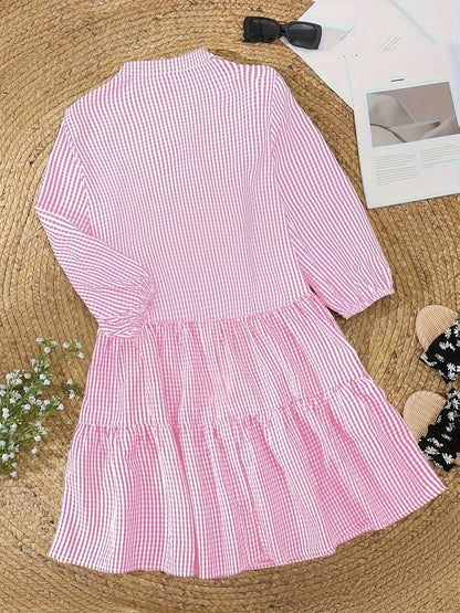 Robe courte boutonnée pour femme