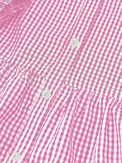 Robe courte boutonnée pour femme