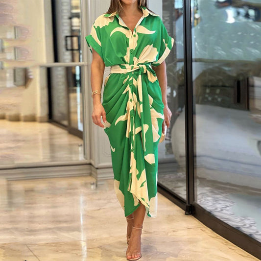 Robe d'été drapée élégante pour un confort chic