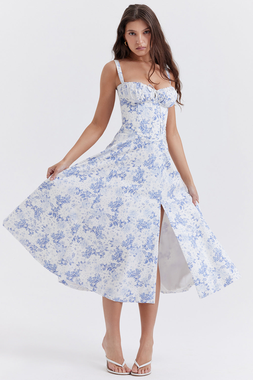 Robe de printemps - robe de soirée à imprimé floral