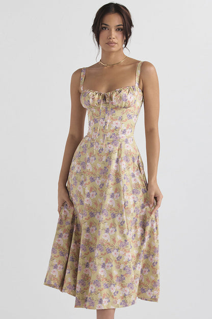 Robe de printemps - robe de soirée à imprimé floral