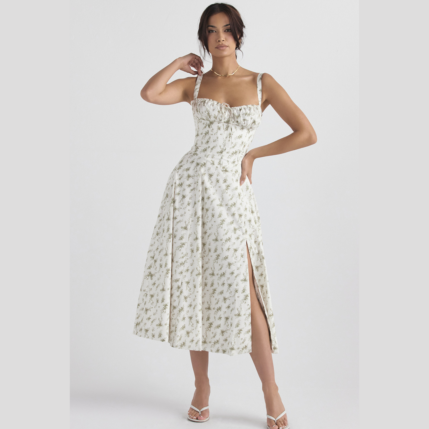 Robe de printemps - robe de soirée à imprimé floral