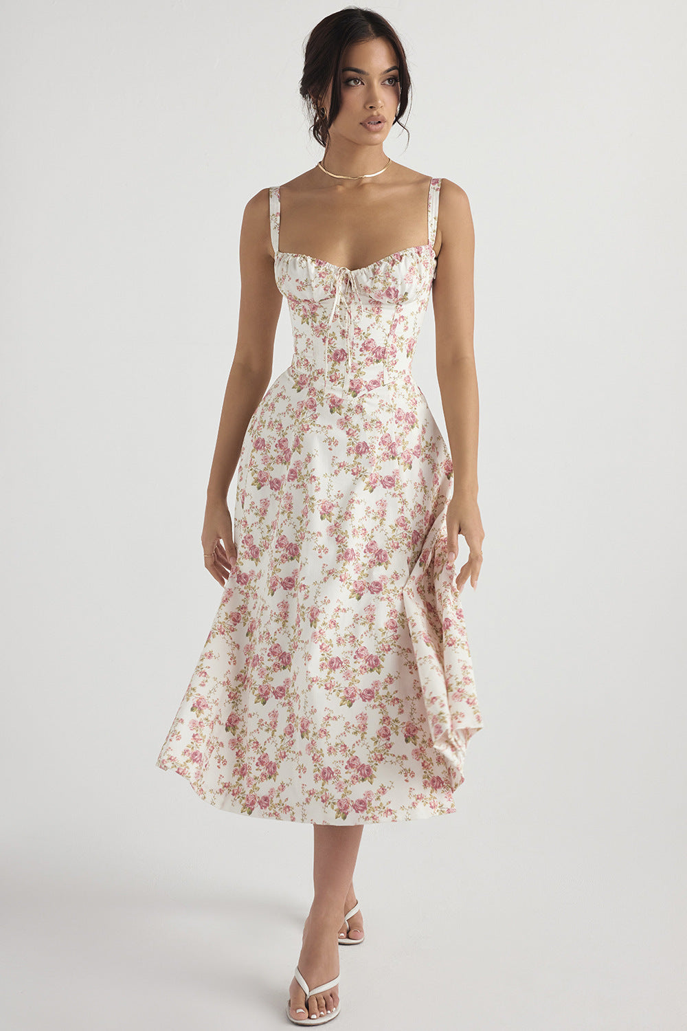 Robe de printemps - robe de soirée à imprimé floral