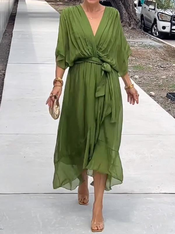 Robe élégante à col V