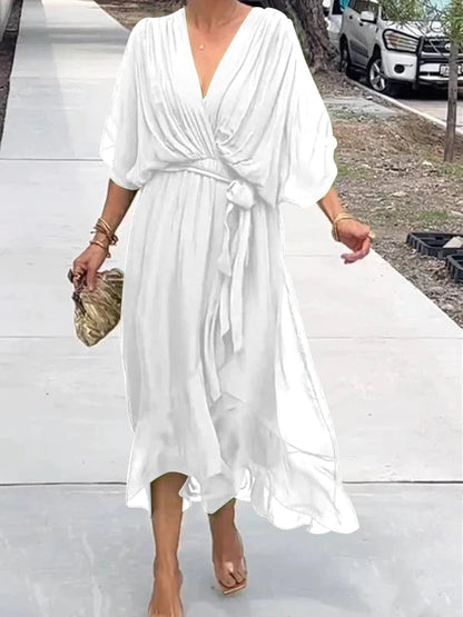 Robe élégante à col V