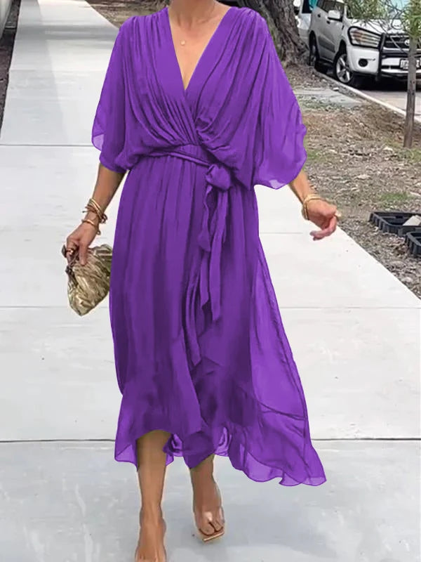 Robe élégante à col V