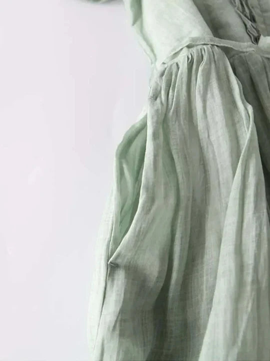 Robe en lin élégante, respirante et confortable
