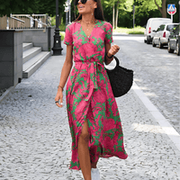Robe fendue à nouer pour femme