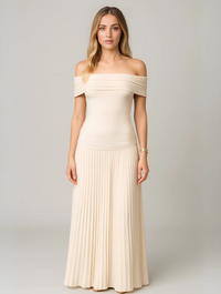Robe longue à épaules dénudées femme