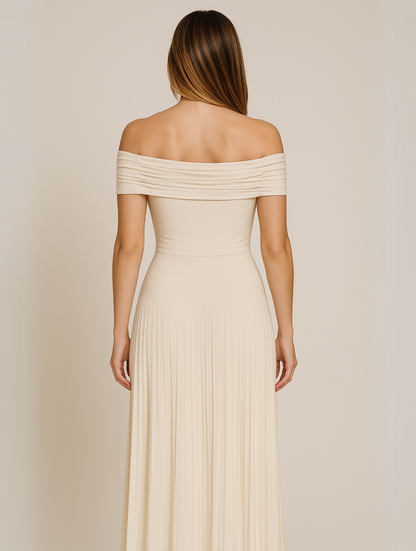 Robe longue à épaules dénudées femme