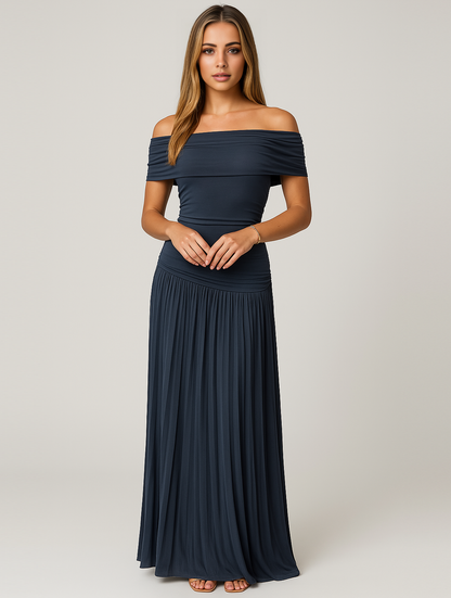Robe longue à épaules dénudées femme