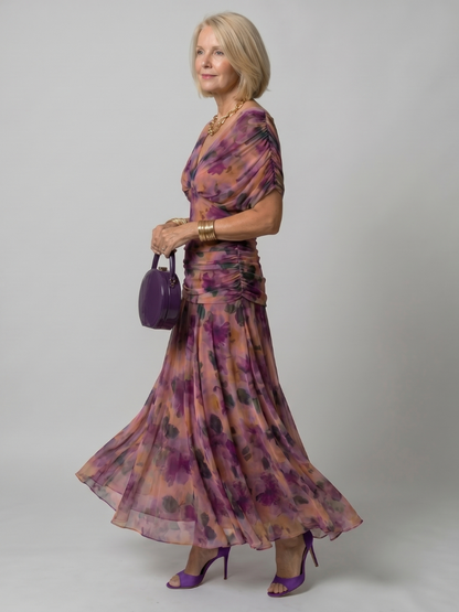 Robe longue à épaules dénudées pour femme