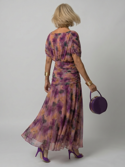 Robe longue à épaules dénudées pour femme