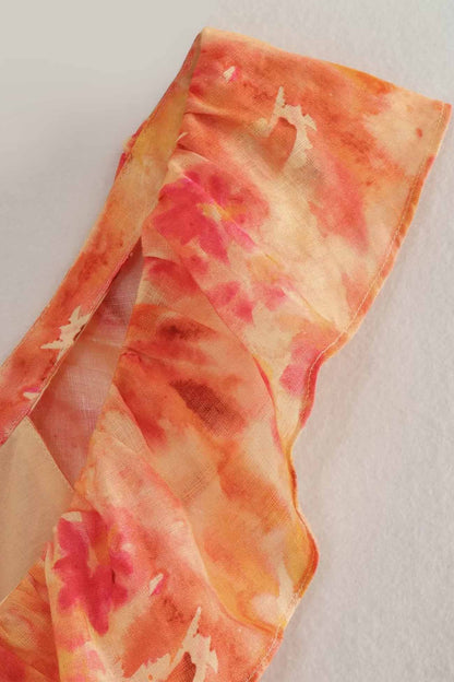 Robe longue à fleurs sans manches femme