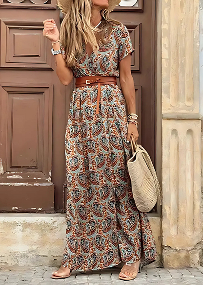 Robe longue d’été à fleurs pour femme