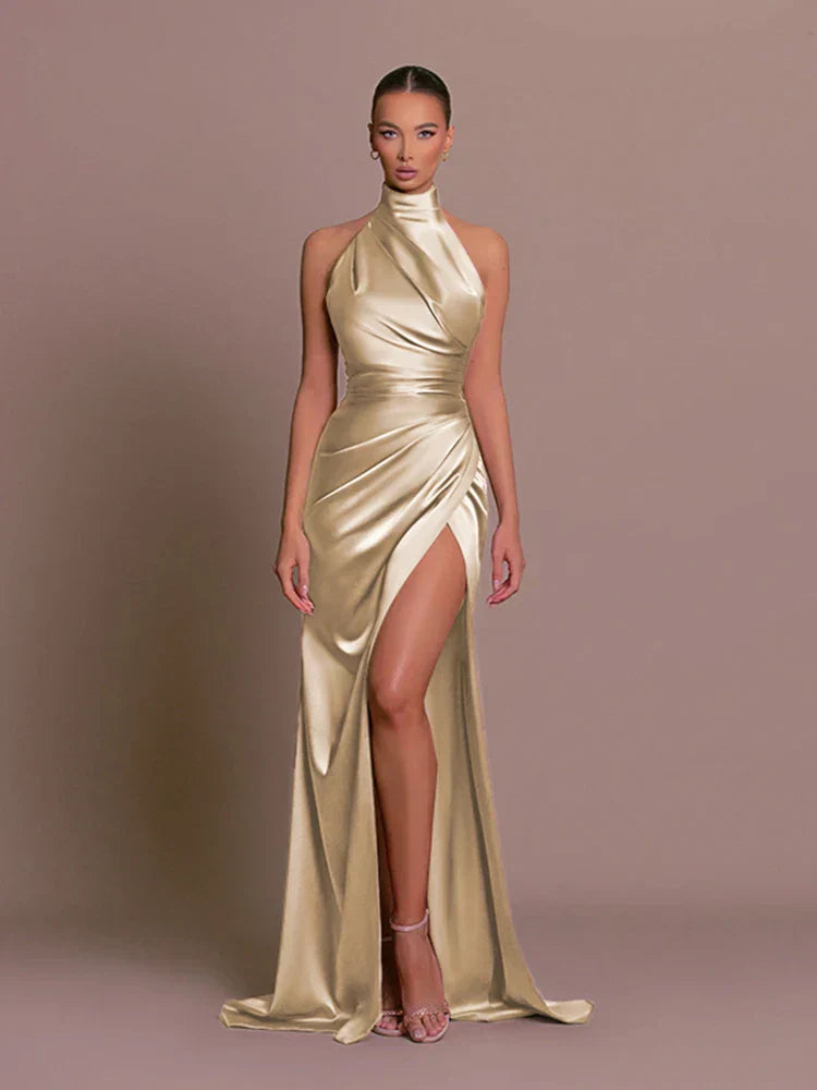 Robe longue dos nu pour femme